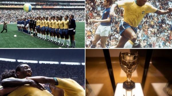 Há 51 anos, a Seleção Brasileira conquistava a Copa do Mundo pela terceira vez. No dia 21 de junho de 1970, a Canarinho entrou em campo para disputar a final no Estádio Azteca, na (Imagem:Reprodução)