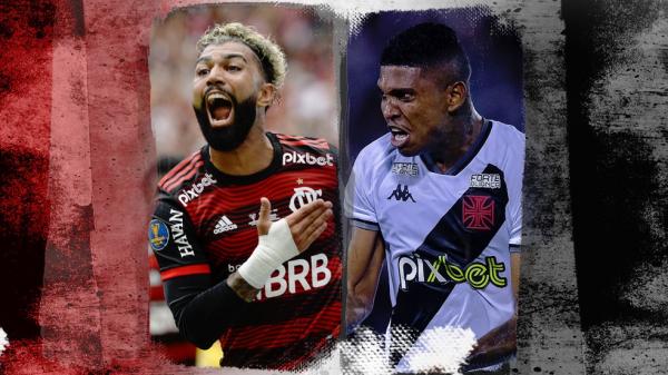 Gabigol e Raniel são os artilheiros do ano de Flamengo e Vasco, respectivamente.(Imagem:Infoesporte)