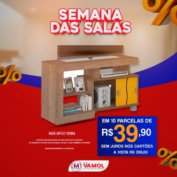 Aproveite as incríveis ofertas da Semana das Salas na Loja Vamol, em Floriano.(Imagem:Divulgação)