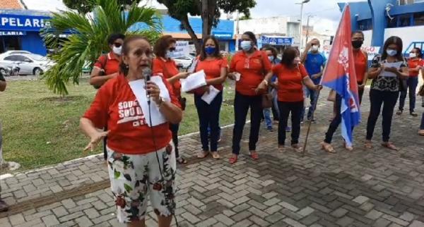 Léa Almeida, presidente do SINTE Floriano.(Imagem:Reprodução)