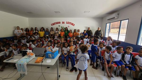 Maio Laranja: Parceria entre instituições leva mensagem de proteção às crianças da rede municipal.(Imagem:Divulgação/PM)