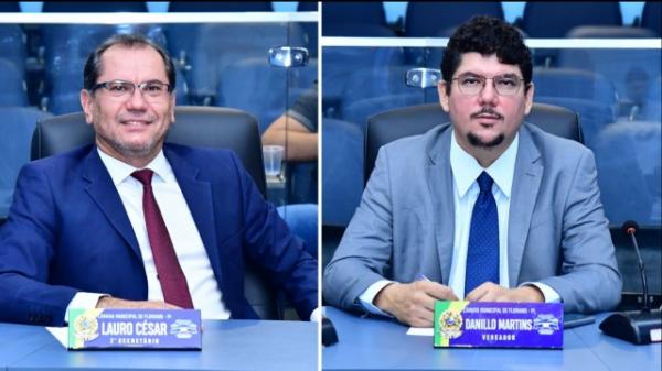 Vereadores Lauro César e Danilo Martins(Imagem:CMF)