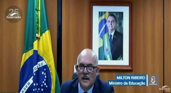 Ministro da Educação defende volta às aulas presenciais em audiência no Senado .(Imagem:Reprodução)