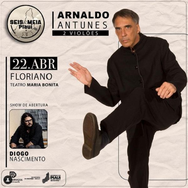 Arnaldo Antunes se apresenta no Seis e Meia em Floriano com dois shows intimistas.(Imagem:Reprodução/Instagram)