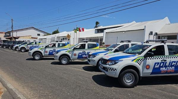 As viaturas entregues hoje, irão reforçar a atuação das forças de segurança na região.(Imagem:Divulgação)