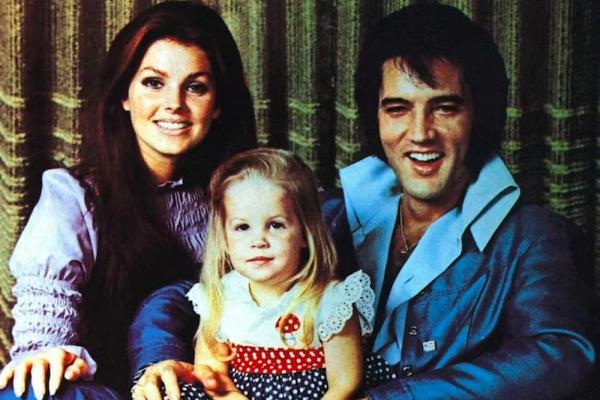 Priscilla Presley, Lisa Marie Presley (1968-2023) e Elvis Presley (1935-1977)(Imagem:Reprodução)