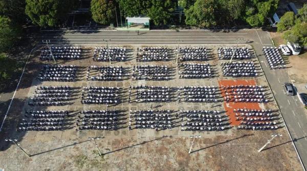 Imagens aéreas de alunos do Curso de Formação de Soldados Polícia Militar do Piauí 2022.(Imagem:ASCOM PMPI/ Carvalho Photos)