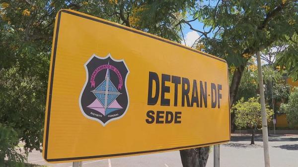 Placa do Detran-DF(Imagem:TV Globo/Reprodução)