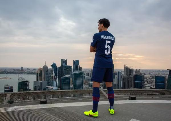 Marquinhos, do PSG, em foto no Catar.(Imagem:SERHAT AKIN / FIFA)