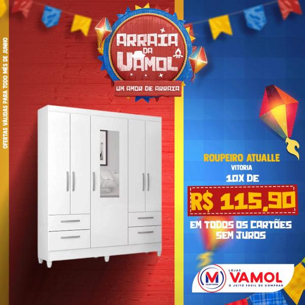 Confira o arraiá de ofertas da Lojas Vamol(Imagem:Divulgação)