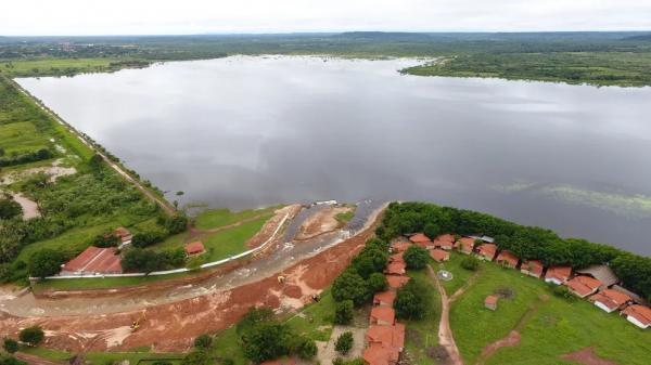 Barragem do Bezerro, em José de Freitas.(Imagem: TV Clube)