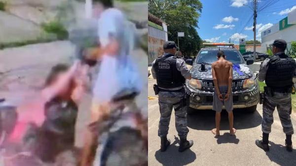 Mulher &eacute; derrubada de moto durante assalto no PI; suspeito foi preso.(Imagem:Reprodu&ccedil;&atilde;o/PM-PI)