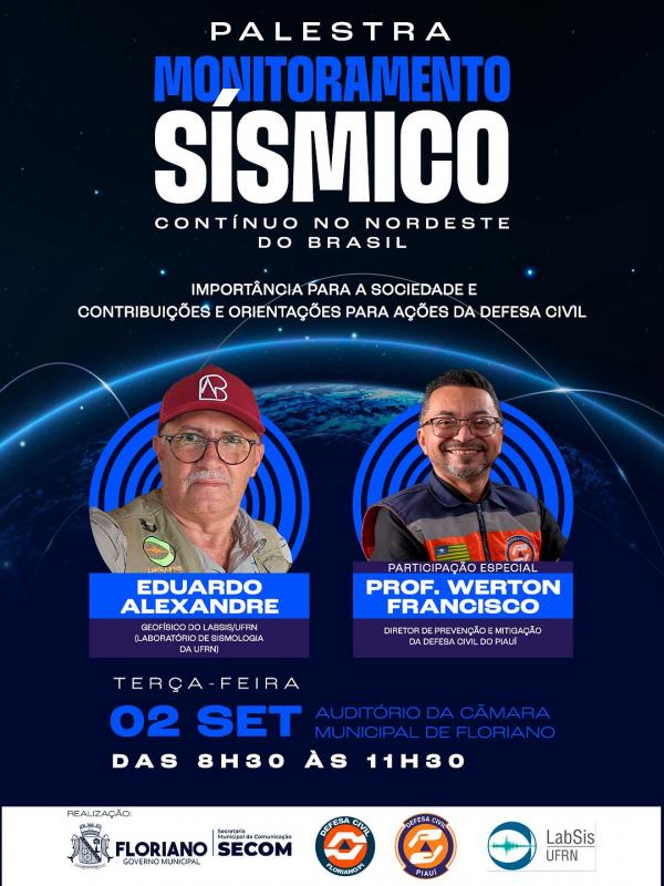Floriano recebe palestra sobre Monitoramento Sísmico Contínuo no Nordeste.(Imagem:Divulgação)