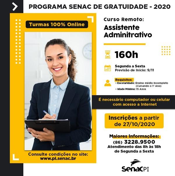 Nova oferta de cursos do Programa Senac Gratuidade(Imagem:Divulgação)