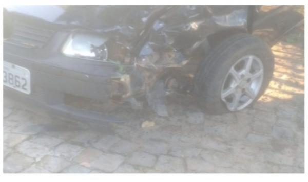Carro envolvido no acidente(Imagem:Divulgação)