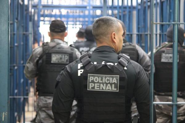 Policiais Penais das unidades, do Grupo Tático Prisional (GTP), do Comando de Operações Prisionais (COP) e, ainda, militares do grupamento Rondas Ostensivas de Caráter Prisional (R(Imagem:Divulgação)