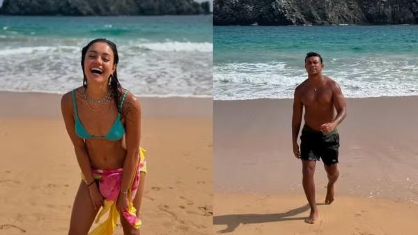 Sophie Charlotte abre álbum curtindo férias de biquíni na praia com Xamã.(Imagem:Reprodução/Instagram)