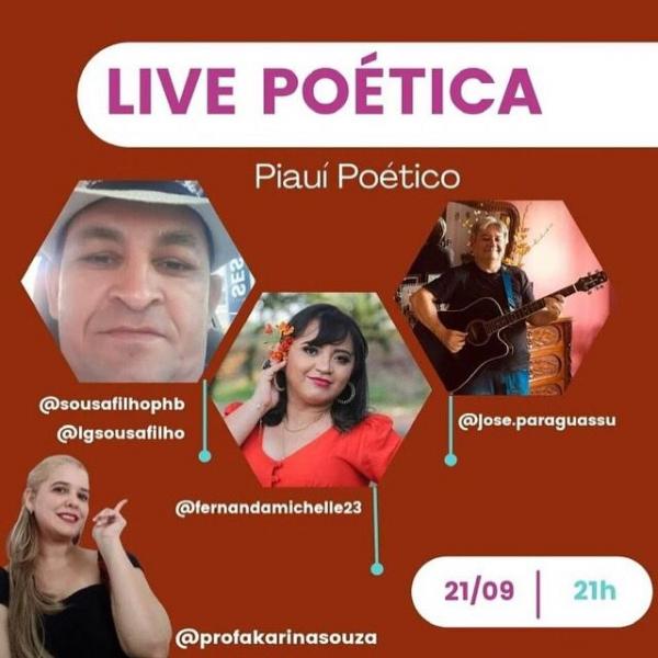 Live poética acontece nesta terça (21)(Imagem:Divulgação)