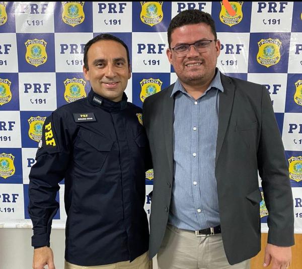 Vereador João Neto prestigia posse de Bruno Dias como Superintendente Regional da PRF no Piauí.(Imagem:Reprodução/Instagram)