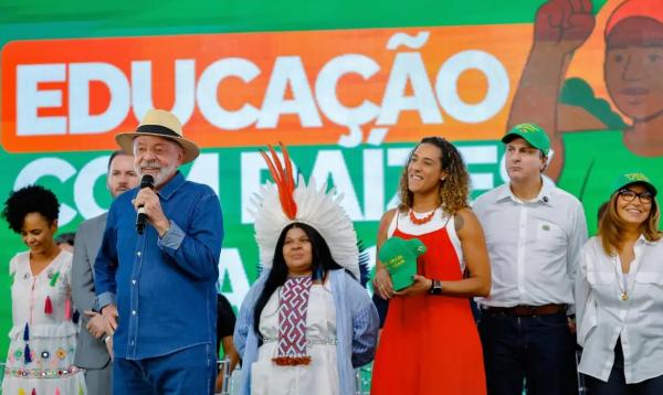Presidente da República, Luiz Inácio Lula da Silva, durante cerimônia de entregas do Governo Federal ao Vale do Jequitinhonha.(Imagem:Ricardo Stuckert/PR)