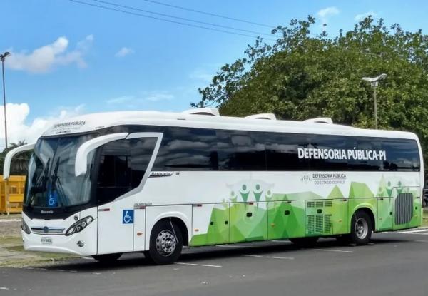 Ônibus da Defensoria Itinerante.(Imagem:Tribunal de Justiça do Piauí)