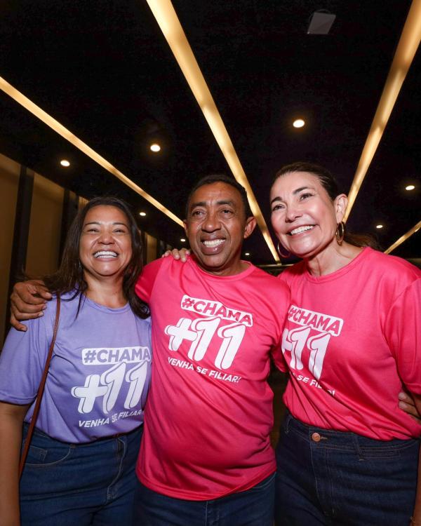 Joel, ao lado da esposa M&aacute;rcia, juntamente com Ciro, Margarete e lideran&ccedil;as, prestigiam evento do PP.(Imagem:Ascom)