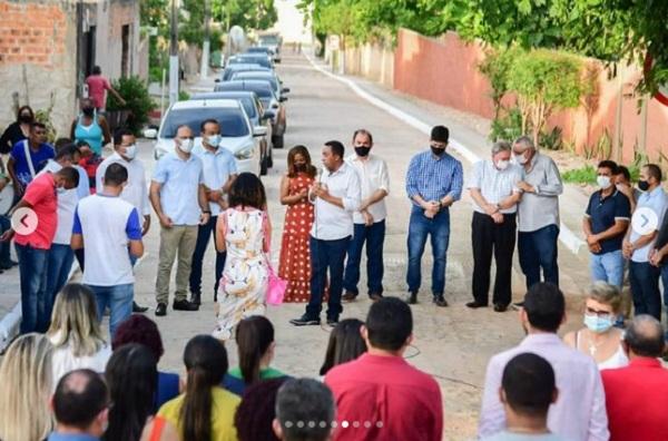 Prefeitura de Floriano inaugura obras de pavimentação em ruas do bairro Meladão.(Imagem:Reprodução/Instagram)