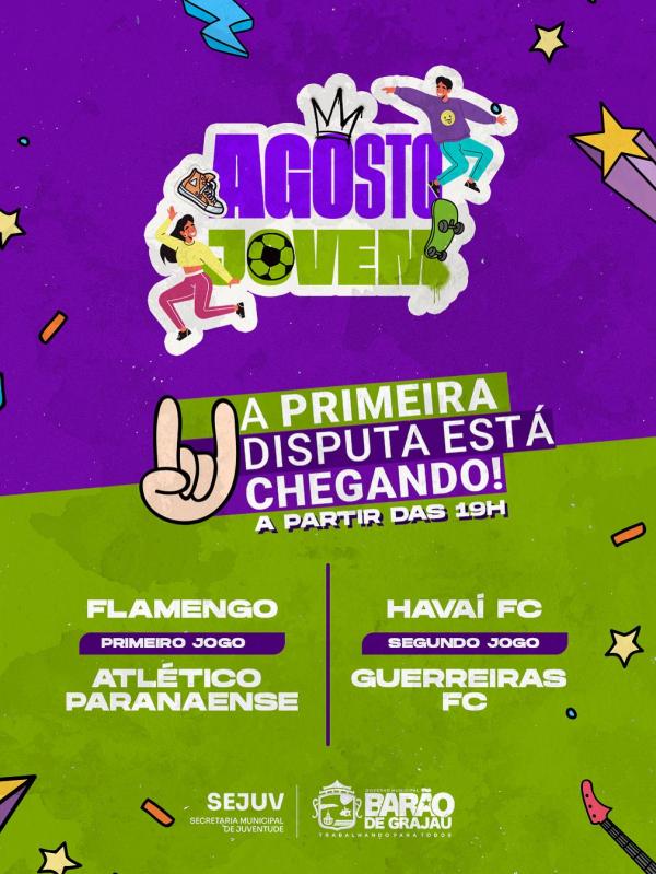 Agosto Jovem tem noite de grandes jogos nesta segunda-feira (18).(Imagem:Divulgação)