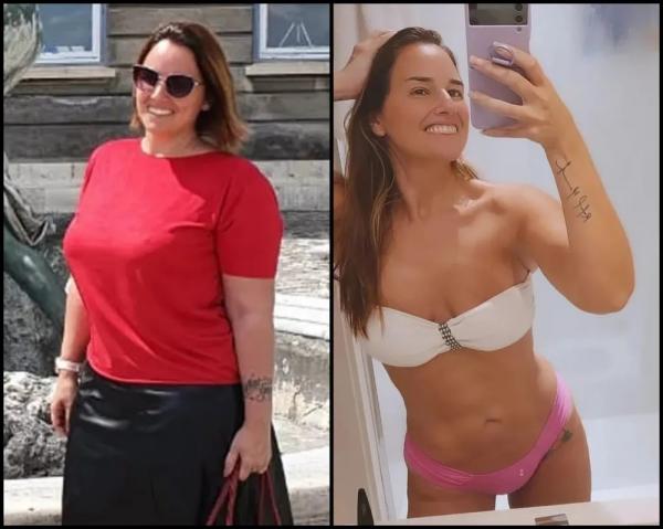 Antes e depois de Mariana Belém.(Imagem:Reprodução/Instagram)