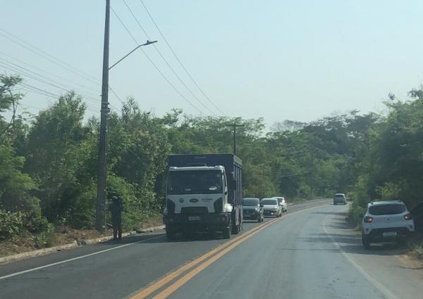 Acidente BR-343 em Teresina.(Imagem:Raví Marques/TV Clube)