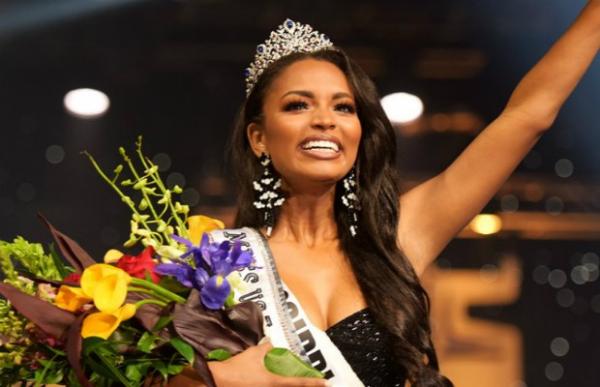 Asya Branch, é a primeira mulher negra a se tornar Miss Mississippi e também a primeira representante do estado a vencer o concurso nacional.(Imagem:Reprodução / Twitter)