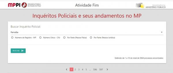 Site do Ministério Público registra apenas 29 dos mais de 80 assassinatos que houve em Parnaíba(Imagem:Reprodução)