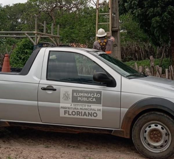 Infraestrutura de Floriano realiza quase 800 serviços de iluminação pública em janeiro(Imagem:Secom)