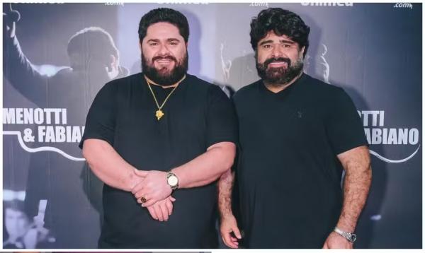 César Menotti e Fabiano(Imagem:Marcos Oliveira/ Espaço Unimed/Divulgação)