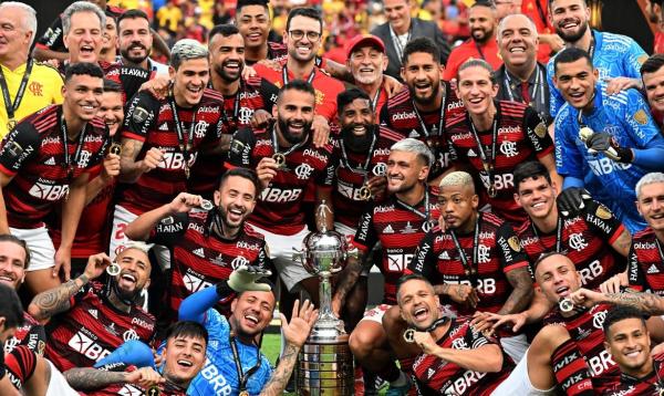Flamengo domina seleção da Copa Libertadores.(Imagem:Reprodução Twitter/Conmebol Libertadores)