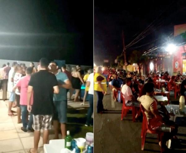 Piauí registra aglomeração e desrespeito a medidas sanitárias no fim de semana.(Imagem:Reprodução/TV Clube)