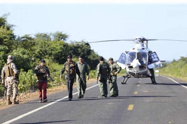 Ação contou com a participação do Comando Tático Rural (Cotar) do Ceará com apoio aéreo.(Imagem:Divulgação/SSP-PI)