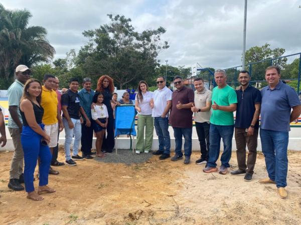 Quadra poliesportiva no povoado Bolívia(Imagem:Ascom Secepi)