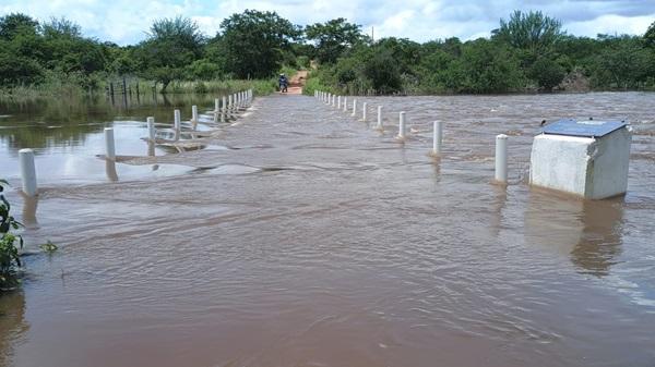 Estradas ficaram submersas em Massapê do Piauí(Imagem:Reprodução/ Prefeitura de Massapê do Piauí)