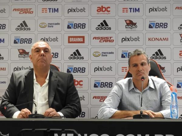 Marcos Braz e Bruno Spindel dirigentes do Flamengo.(Imagem:Fred Gomes)