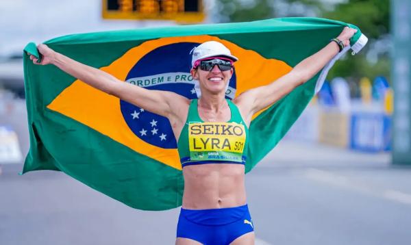 Caio Bonfim e equipe feminina conquistam bronze no Mundial de Marcha.(Imagem:Mariana S&aacute;/COB)