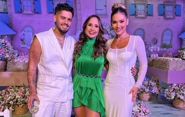 Virginia e Zé Felipe com Rafaela Fonseca.(Imagem:Reprodução/Instagram)