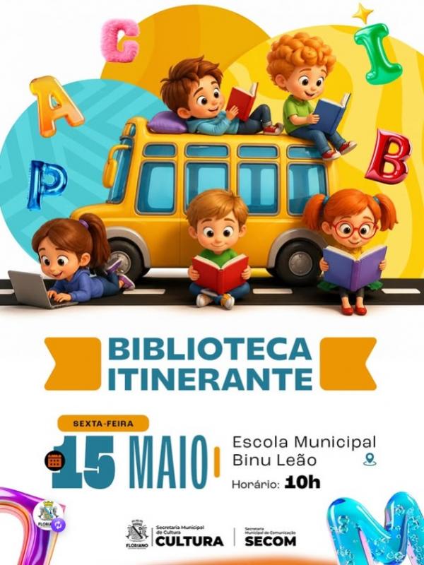 Biblioteca Itinerante chega &agrave; Escola Binu Le&atilde;o e incentiva o h&aacute;bito da leitura em Floriano.(Imagem:Reprodu&ccedil;&atilde;o/Instagram)