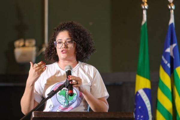 Maria Gonçalves, do Movimento dos Atingidos por Barragens (MAB).(Imagem:Alysson Dinis)