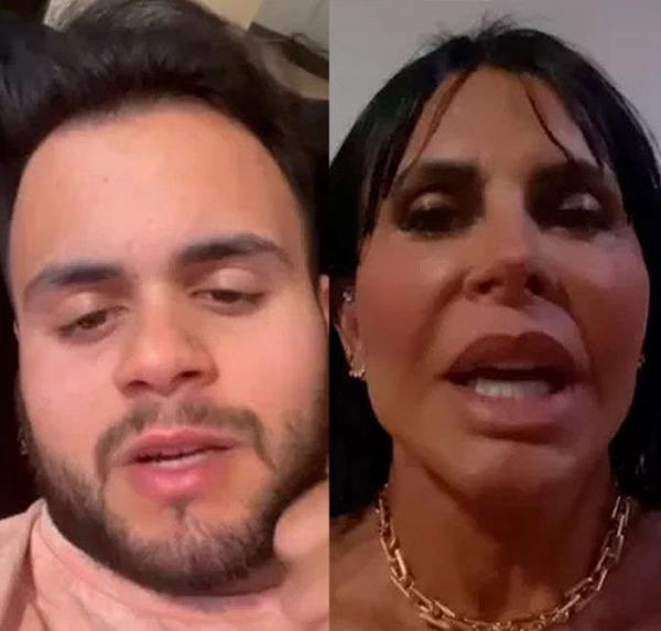 Mãe leva cada susto! Gretchen usou as redes sociais na noite do último sábado, dia 16, para avisar que o filho, Gabriel Miranda, sofreu um acidente de carro na Bélgica. Apesar do v(Imagem:Reprodução)