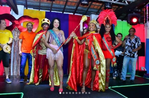Rei e Rainha do Carnaval 2024 de Floriano são eleitos em noite de brilho e samba no pé(Imagem:Reprodução/Instagram)