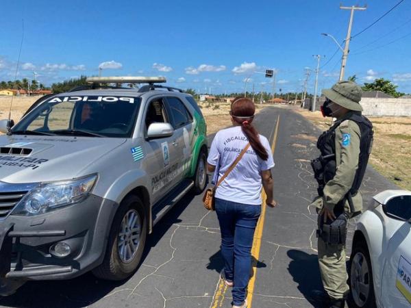 Fiscalização nas praias no litoral do Piauí.(Imagem:Divulgação /PM)