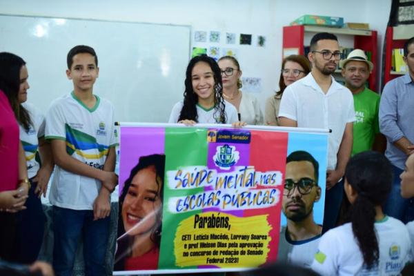 Lorrany Soares Ribeiro venceu a etapa estadual e deve se reunir com os ganhadores dos 26 estados brasileiros na Semana da Vivência Legislativa no Senado Federal, em agosto.(Imagem:Divulgação)