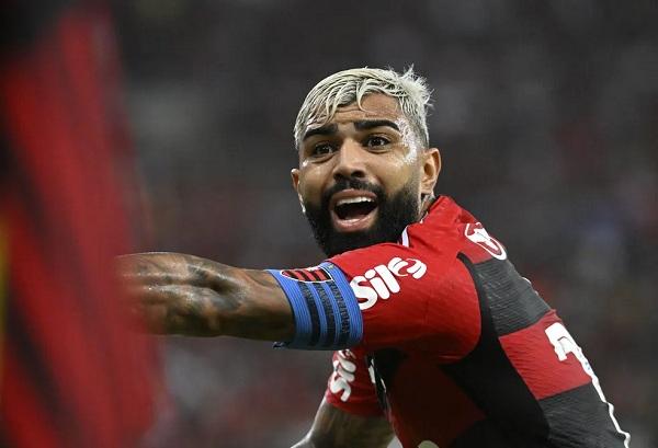 Gabigol em campo pelo Flamengo.(Imagem:André Durão/ge)