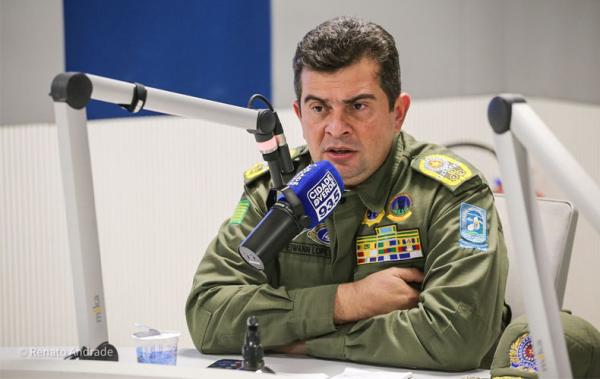 Coronel Scheiwann Lopes, comandante-geral da Polícia Militar(Imagem:Renato Andrade)